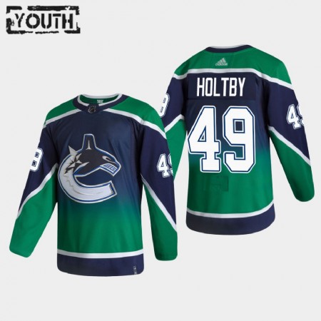 Kinder Eishockey Vancouver Canucks Trikot Braden Holtby 49 2020-21 Reverse Retro Authentic